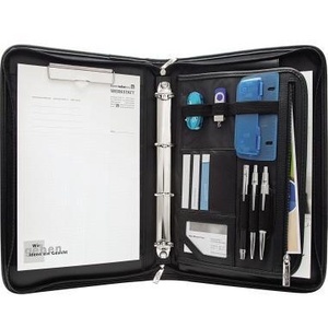 Carpeta de Archivo WEDO de Cuero Sintético/Nylon Negra de 37.5 x 28 x 6.4 cm para una Organización Elegante - Product Image 1