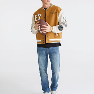 Latest Design 2025 High Quality Customized Logo Printing Winter High Street <b>Light</b> Weight Comfortable Men Varsity <b>Jacket</b> - Product Image 4