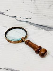 Durable Horn Magnifying Glass Featuring <b>Crystal</b> Clear Lens For Detailed Examination Of Jewelry Antiques Coins - Product Image 5