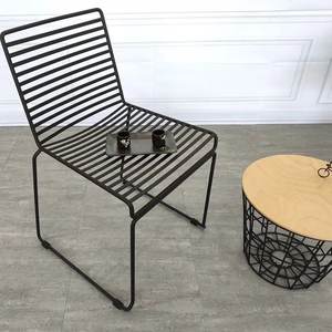 Indoor Furniture Metal Wire <b>Chair</b> Sturdy Design <b>Black</b> Coated Perfect for Home Hotels And Restaurant Decorative Furniture - Product Image 5