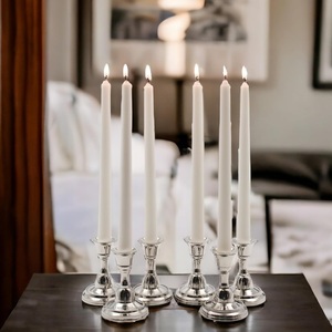Unique Style Silver Color Metal Taper <b>Candle</b> Holder for Wedding & Christmas Lighting for Home Decor & Tabletop Decoration - Product Image 5
