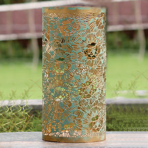 Customized Gold-Finished Metal Tea Light Votive <b>Candle</b> Pillar <b>Holder</b> Latest Etching Design for Wedding Centerpiece Decor Custom - Product Image 6