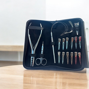 Kit de extensiones de pelo de alicates de acero inoxidable al por mayor con estuche de lujo, hecho a medida para uso comercial - Product Image 3