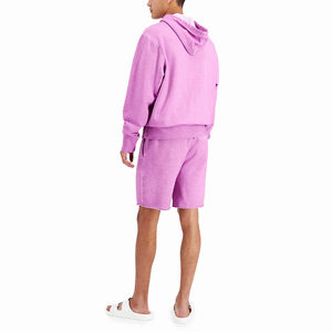 New Arrival Hot Selling <b>Men's</b> Summer Pullover <b>Hoodie</b> with Knee-Length Shorts <b>Pink</b> Streetwear Tracksuit For <b>Men</b> - Product Image 2