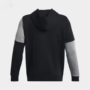 Sudadera con capucha recortada en blanco de gran tamaño para hombre, sudaderas con capucha deportivas de talla grande para correr, Sudadera con capucha de lana Unisex para hombre - Product Image 6