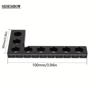 Équerre de positionnement à 90 degrés pour le travail du bois, règle en aluminium en forme de <span class=keywords><strong>L</strong></span> avec trous de serrage, équerre en <span class=keywords><strong>L</strong></span> pour la fabrication d'armoires, équerre à 90 degrés - Product Image 4