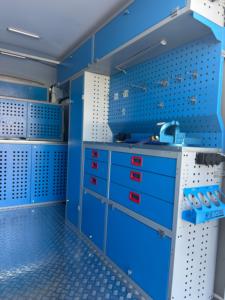 OEM Mobile Service Workshop <b>Van</b> Shelving System Overhead Cabinets Workbench Ladder Holder Tool Storage Modular <b>Van</b> <b>Rack</b> Easily - Product Image 3