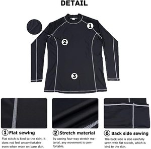 Camiseta Deportiva de Manga Larga para Hombre, Personalizada, Lisa, Compresiva, para Gimnasio, Venta al Por Mayor, Nueva Colección 2026 - Product Image 3