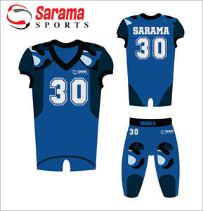 Fútbol americano Sublimación personalizada Árbitro juvenil Fabricante de Pakistán Equipo de desgaste Uniforme de fútbol americano, - Product Image 2