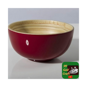 Handmade Bamboo <b>Bowl</b> with Elegant Wood Look Lightweight Strong Build Perfect for Salad <b>Serving</b> Dining Table or Gift Presentation - Product Image 3
