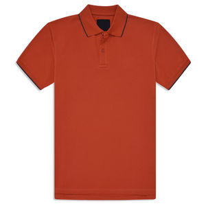 100% algodón personalizable de gama alta para hombre para Polo tela de patrón sólido ecológico 6XL tamaño para diseño de piqué liso oxidado - Product Image 1