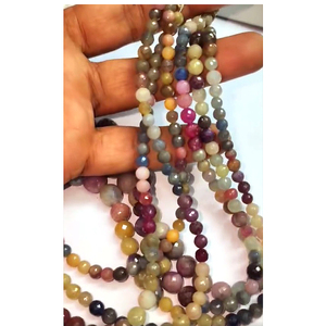 ลูกปัดแซฟไฟร์หลายเม็ดธรรมชาติ3เส้นขนาด5-11มม. 750 CTS 20นิ้วขายส่งราคาโรงงานลูกปัดแซฟไฟร์ลูกปัดหลวม $เรา125 - Product Image 5