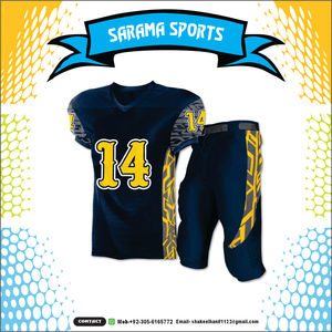 2022สไตล์ใหม่แห้งเร็วคุณภาพดีที่สุดกำหนดโลโก้และพิมพ์ระเหิดอเมริกันฟุตบอล - Product Image 5