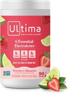 Ultima Replenisher – Mélange de poudre de boisson électrolytique quotidienne – Sans sucre – Fraise Margarita, 90 portions - Product Image 6