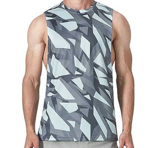 Camiseta sin mangas de algodón gris para hombre, camiseta interior ajustada, chaleco de gimnasio para entrenamiento, capa Base atlética cómoda - Product Image 1