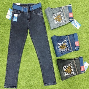 กางเกงยีนส์เดนิมทรงโอเวอร์ออลล์สำหรับเด็กผู้ชาย เนื้อผ้านุ่ม สไตล์ทนทาน ผ้าสองชั้น ฮิปฮอป ลุคโมเดิร์นลำลอง - Product Image 1