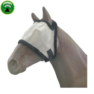 Masque anti-moustiques pour chevaux en filet PVC gris - Product Image 5
