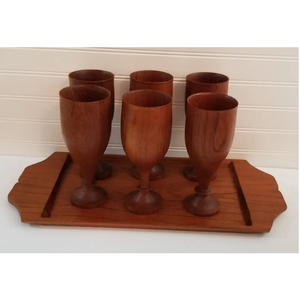 Merveilleux Design Fête De Noël Bois Vin Verre À Cocktail Bonne Qualité Fantaisie Design Accessoires Pour La Maison Prix Pas Cher - Product Image 2