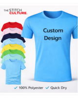 T-shirt pour homme à col rond, prix d'usine, promotion, 180 GSM, mélange coton et polyester, logo personnalisé vierge