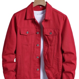 Custom Denim <b>Jackets</b> for Men Plain Dyed Full Customization <b>Vintage</b> Style Stand Collar Outdoor Wear - Product Image 1