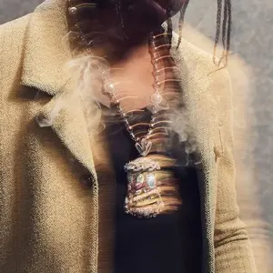 Pendentif Jésus en émail personnalisé Hip Hop Rapper, Pendentif Jésus en émail glacé personnalisé, Pendentif Jésus dessin animé Rapper en argent 925 - Product Image 3