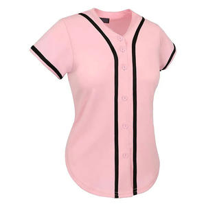 Design personnalisé Broderie Imprimé Baseball Jersey Femmes À Manches Courtes Vêtements De Sport Respirant À Séchage Rapide Polyester Baseball Chemises - Product Image 2