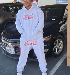 Conjunto Deportivo de Hombre al por Mayor con Logotipo Personalizado, Color Sólido, Trajes Deportivos de Alta Calidad, Ropa Deportiva Urbana para Hombre, Conjunto de Sudadera con Capucha Estampada - Product Image 6