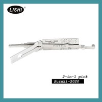Herramienta LISHI 2 en 1 para Abrir y Decodificar Cerraduras de Automóviles Suzuki 2020, Acero Inoxidable, Ligera, Compacta, Uso Profesional