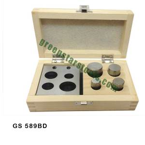 Juego de 4 cortadores de disco ovalado con caja de madera GS 589BD Herramientas de joyería para joyeros - Product Image 1