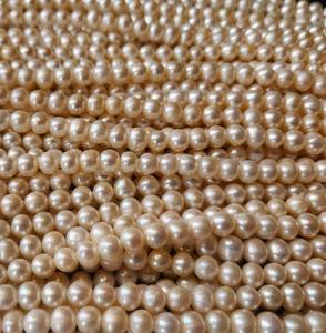 Chaînes de perles d'eau douce blanches de qualité supérieure, naturelles, non traitées, perles lisses de 8 mm, fabrication de bijoux, perles en vrac, changement de couleur optique - Product Image 2