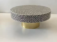 Table basse de luxe en nacre, design incrusté complexe, fabrication artisanale, écologique, artisanat traditionnel, meubles pour la décoration de la maison
