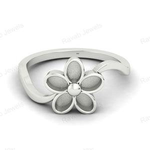 Ensemble de bagues de luxe tendance pour femmes, motif floral, haute qualité, ovale 5x3mm, en argent sterling 925, sertissage clos plaqué 925, pour mariage - Product Image 4