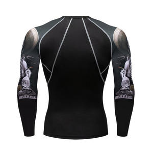 MMA Rash Guard Custom Gym Fitness Ropa BJJ MMA Rash Guard para hombres Diseña tu propio Rash Guard de excelente calidad - Product Image 3