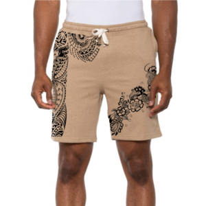 Pantalones cortos de chándal High Street Jogger de diseño personalizado para hombres de talla grande, cintura elástica cómoda, malla lavada con ácido, antiarrugas - Product Image 5
