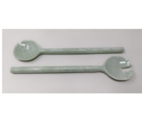 Juego de Cucharas para Servir Ensalada de Resina, Ecológicas, Aptas para Lavavajillas, Color Personalizado, Diseño Moderno, Utensilios de Cocina, Hechas en India, 11 Pulgadas