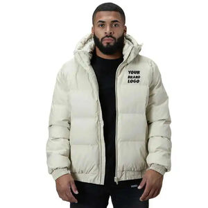 Blouson matelassé pour homme 2026 avec logo brodé sur le devant, manteau d'hiver chaud et isolé à capuche, coupe-vent, veste d'extérieur résistante aux intempéries - Product Image 4