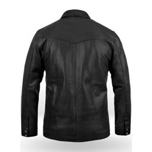 Camisa de cuero de moda para hombre hecha a medida Camisa de moda de cuero para hombre Camisa de cuero de ajuste casual Producto de Venta caliente de alta calidad - Product Image 2