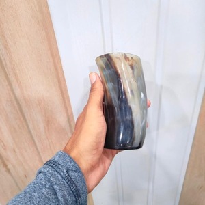 ถ้วยฮอร์นทรงไวกิ้งทำด้วยมือแก้วทรงสูงสำหรับดื่มน้ำและไวน์เบียร์ทำจากแก้วแตรหัตถกรรมอินเดีย - Product Image 3