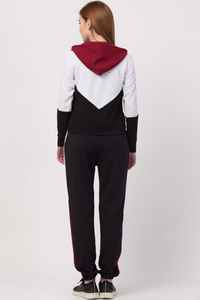 Survêtements en coton spandex pour femmes Survêtements de sport pour la course à pied avec reliure contrastée Survêtements ajustés - Product Image 3