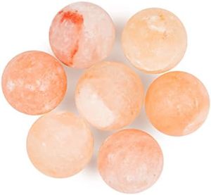 Venta al por mayor 50mm pulido Himalaya Rosa rojo naranja sal Bola de masaje artesanías naturales para la técnica de curación Anwar Enterprises - Product Image 3