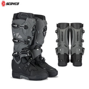 Hombres Cuero Moto Montar Motocicleta Racing Short Touring Botas - Product Image 3