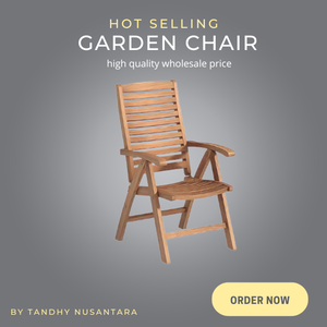 Silla de jardín de teca de madera ecológica, silla plegable para muebles de exterior, silla plegable de fábrica directa de Indonesia - Product Image 6