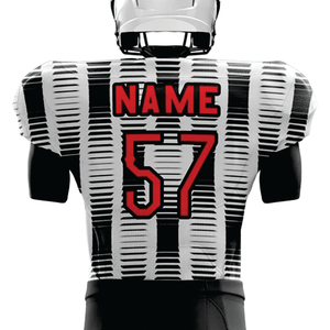 Ensemble de vêtements de sport d'entraînement de football américain pour hommes, ensemble de pantalons en jersey sergé durable en uniforme noir et blanc pour le matériel. - Product Image 3