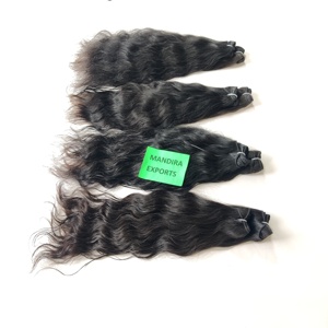 100% Extensions de cheveux humains vierges ondulés Remy non traités, vendeur de paquets indiens bruts à cuticules alignées sans produits chimiques - Product Image 5