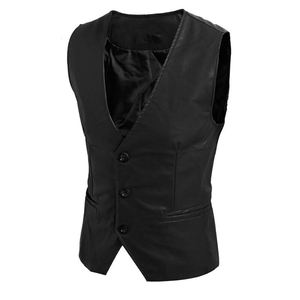 Chaleco de cuero al mejor precio para hombre, chaleco de carreras de motos en color marrón y negro, venta al por mayor para uso en invierno - Product Image 5