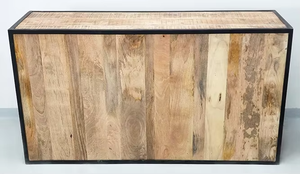 Solid Mango Wood and iron sideboard for Indoor <b>Outdoor</b> and Kitchen Dining Living Room Bedroom Bathroom <b>Storage</b> - Product Image 4
