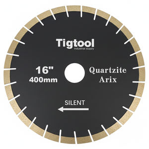 16 "400 मिमी क्वार्टजाइट अर्क्स मूक ब्लेड टिगटूल विशेष काटने वाले ब्लेड को प्राकृतिक ताज महल और समुद्री मोती क्वार्टजाइट के लिए डिज़ाइन किया गया - Product Image 1