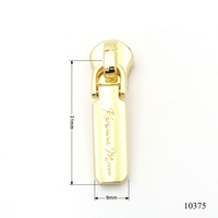 Tirant de fermeture éclair en métal doré personnalisé avec logo, de bonne qualité pour vêtements # 5 tirettes de fermeture éclair en métal