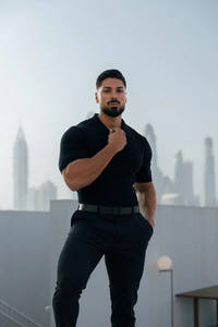 Polo de punto negro liso clásico de negocios y golf personalizado de gran oferta, Polo de manga corta de secado rápido, ropa deportiva y de calle para hombre - Product Image 5