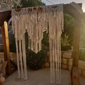 Hermoso Arco de Macramé para Boda, Decoración Elegante para Fiestas Bohemias - Product Image 1